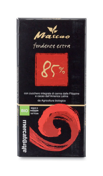 Cioccolato mascao fondente 85% Altromercato