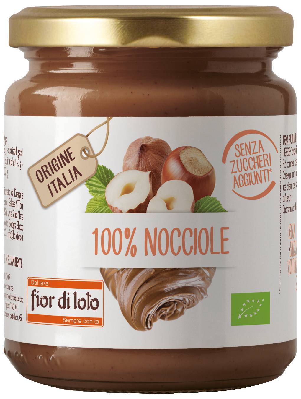 Crema 100% di nocciole tostate Fior di loto