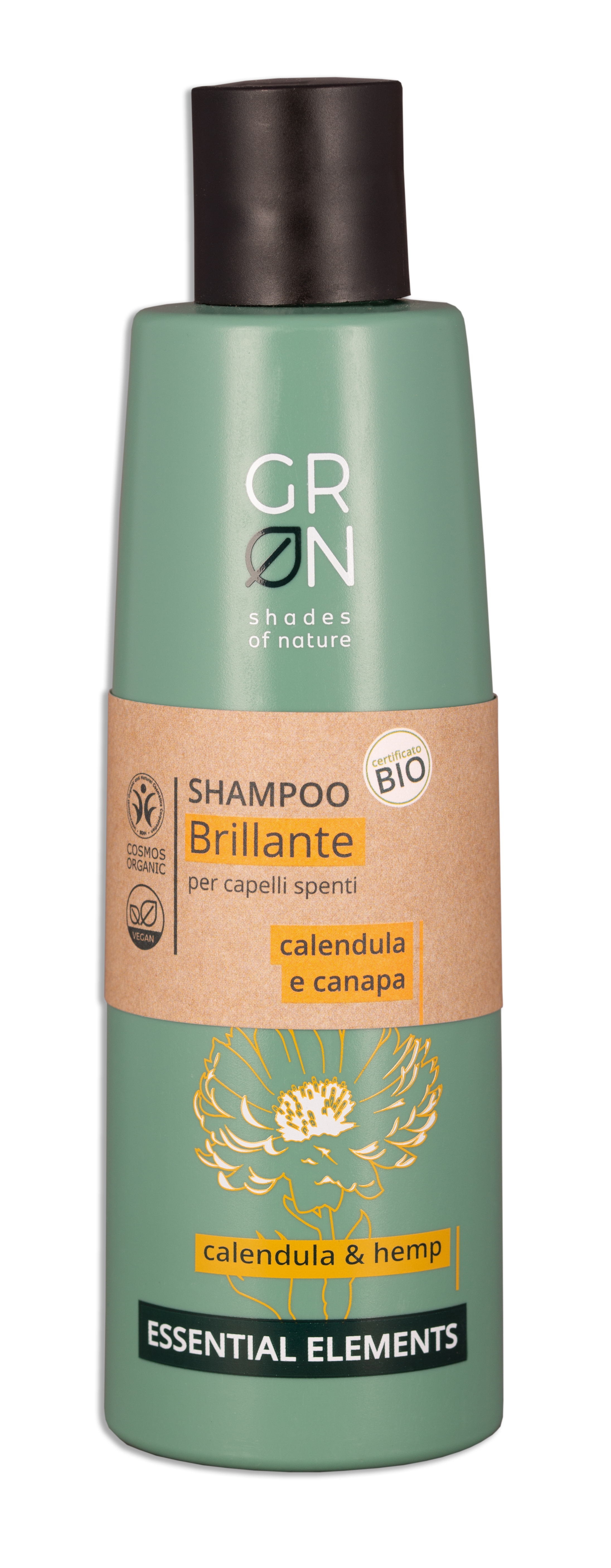 Essential elements - shampoo brillante calendula e canapa Grn shades of nature