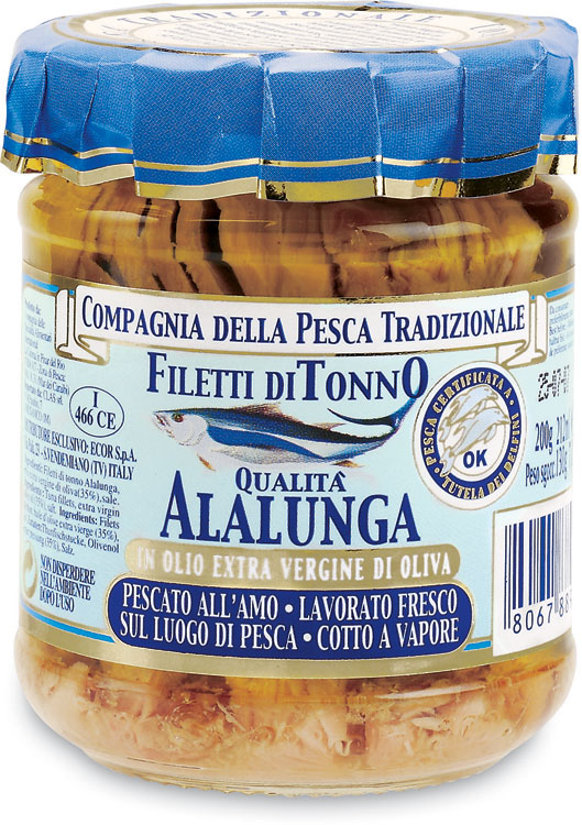 Filetti di alalunga in olio extravergine di oliva Compagnia della pesca tradizionale