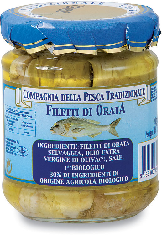 Filetti di orata selvaggia in olio extravergine di oliva Compagnia della pesca tradizionale
