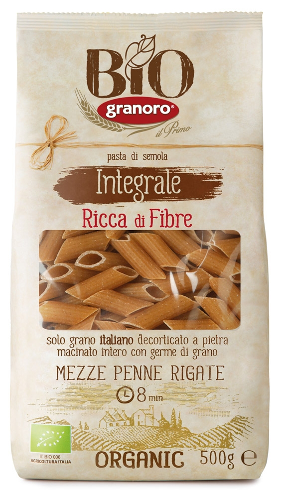 Mezze penne rigate integrali Bio granoro