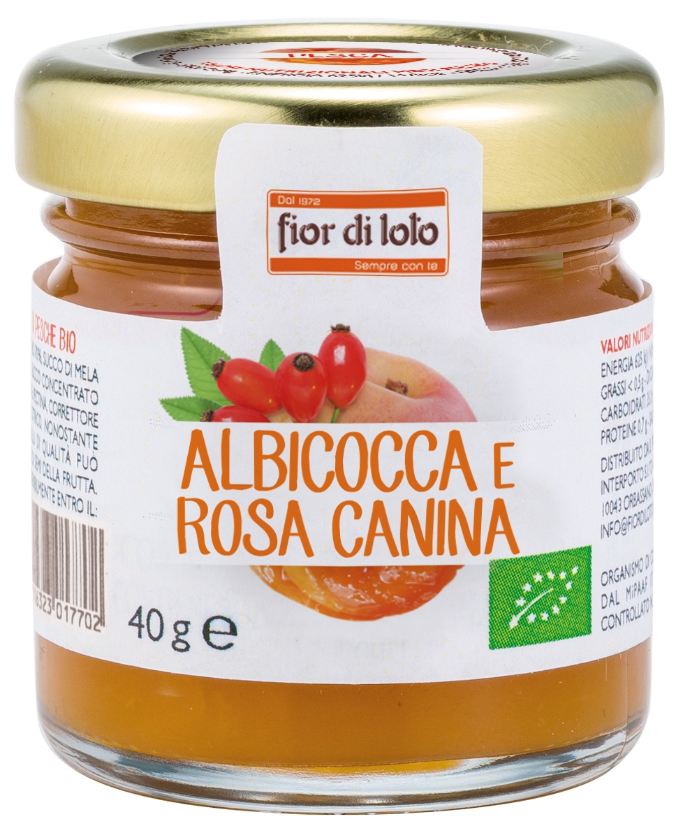 Mini composta albicocca e rosa canina Fior di loto