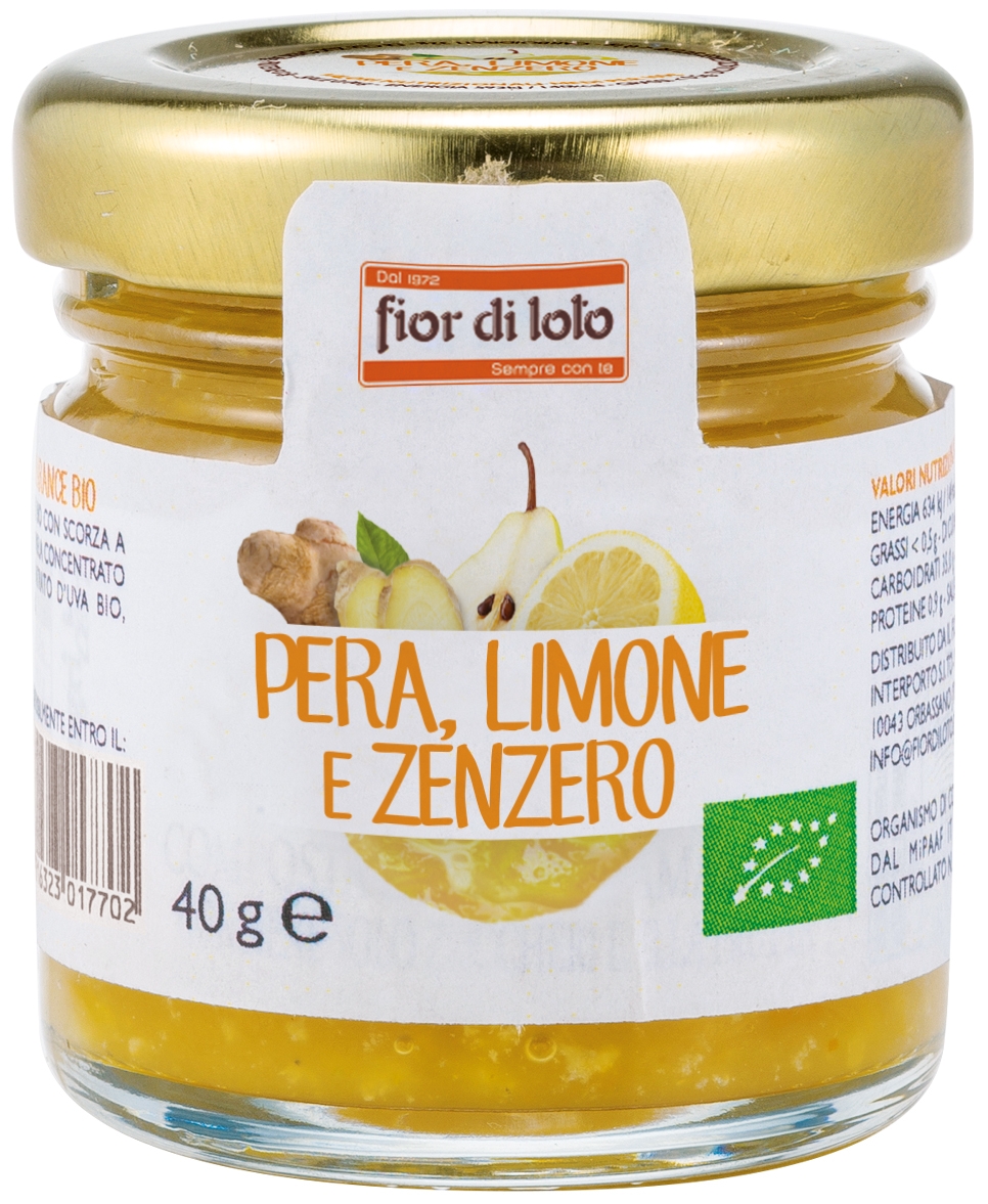 Mini composta pera, limone e zenzero Fior di loto