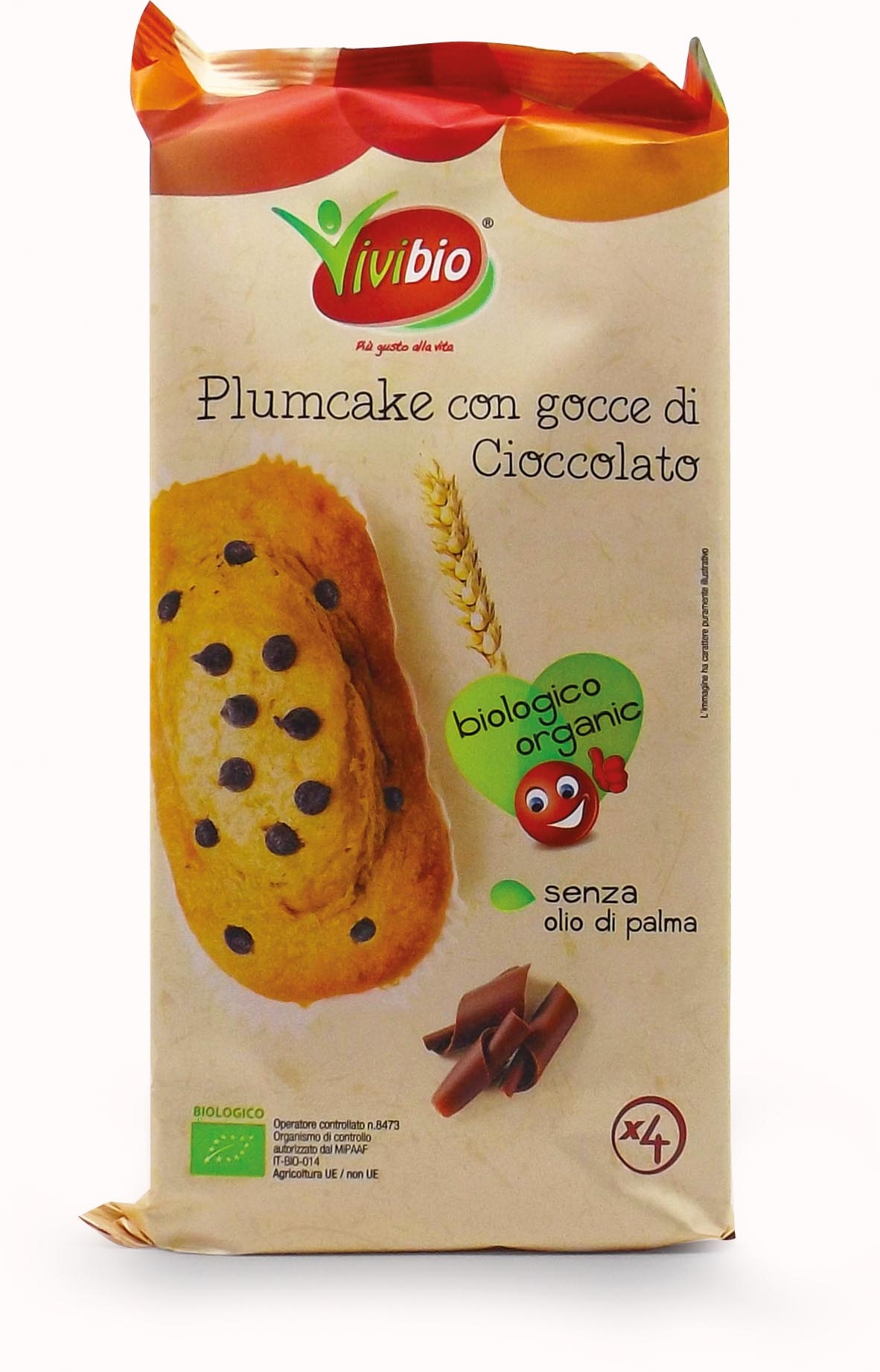 Plumcake con gocce di cioccolato Vivibio