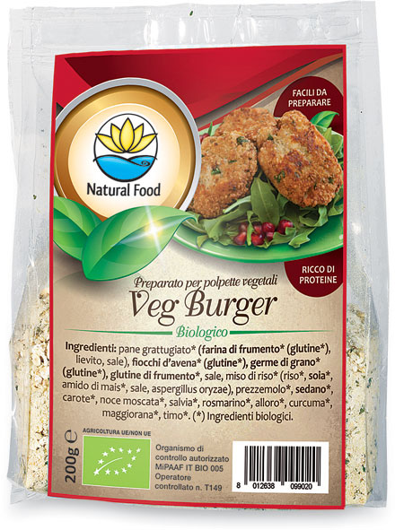 Veg burger - preparato per polpette vegetali Natural food