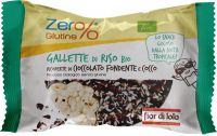 Gallette di riso con cioccolato fondente e cocco Zer%glutine