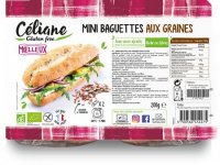 Mini baguettes con semi di lino e girasole Celiane