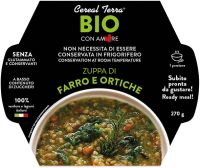 Zuppa di farro e ortiche Cereal terra